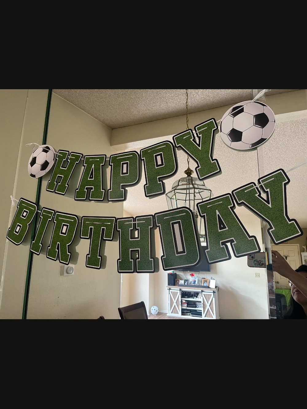 Soccer Green "Happy Birthday" Banner - Party Decoration